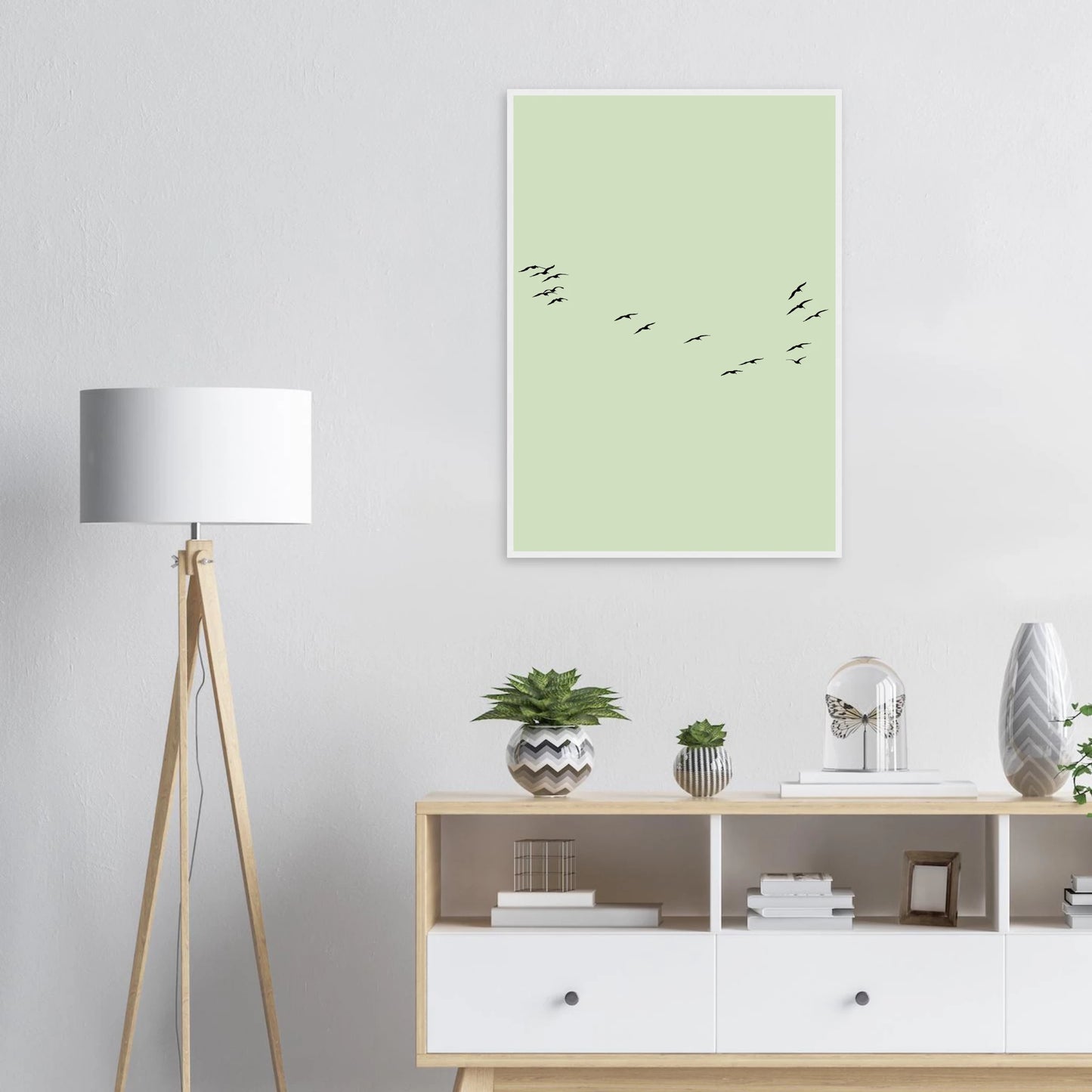 Minimalist flight framed poster serene birds in motion by anya trut available in multiple sizes frames art print in a  size  affordable wall art by Art Aunty NZ