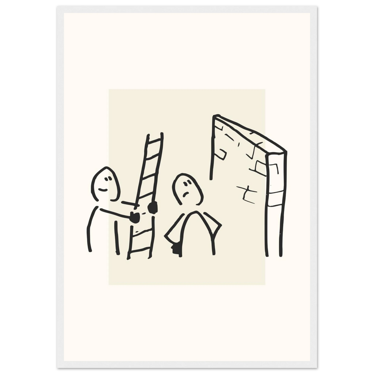 Support art print in a White frame size A1 (59.4 x 84.1  cm) affordable wall art by Art Aunty NZ