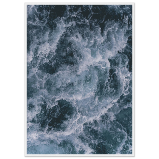 Churn art print in a White frame size 21x29.7 cm / 8x12" affordable wall art by Art Aunty NZ