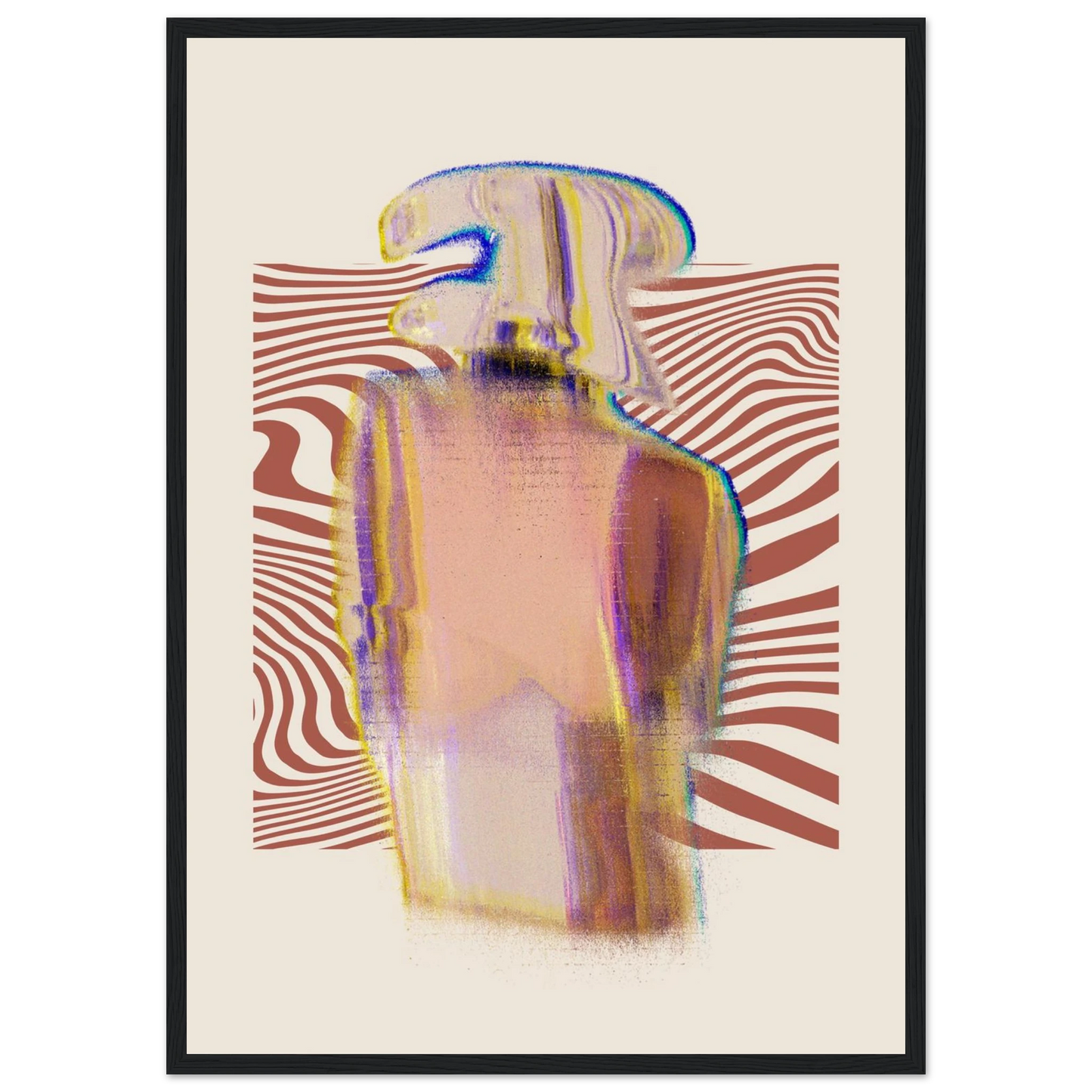 Halt art print in a Black frame size A1 (59.4 x 84.1  cm) affordable wall art by Art Aunty NZ