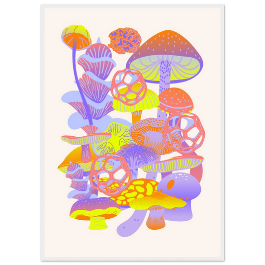 Alice art print in a White frame size 21x29.7 cm / 8x12" affordable wall art by Art Aunty NZ