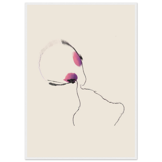 Bliss in the 00s art print in a White frame size 21x29.7 cm / 8x12" affordable wall art by Art Aunty NZ