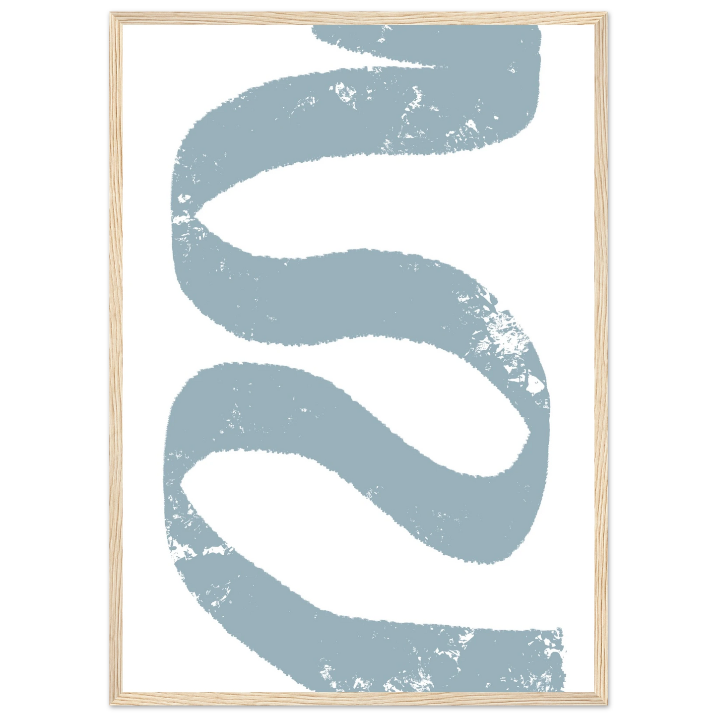 Feeling blue art print in a White frame size A2 (42 x 59.4  cm) affordable wall art by Art Aunty NZ