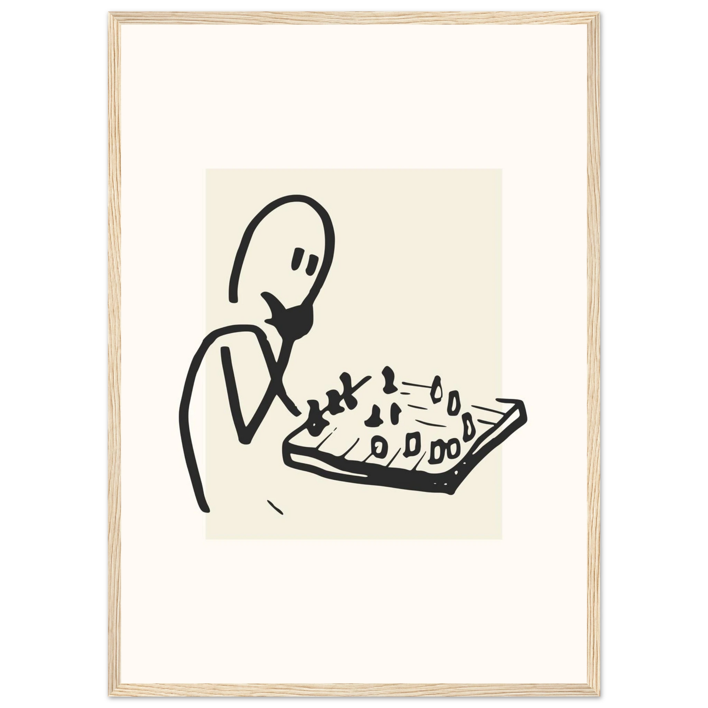 Strategy art print in a White frame size A1 (59.4 x 84.1  cm) affordable wall art by Art Aunty NZ