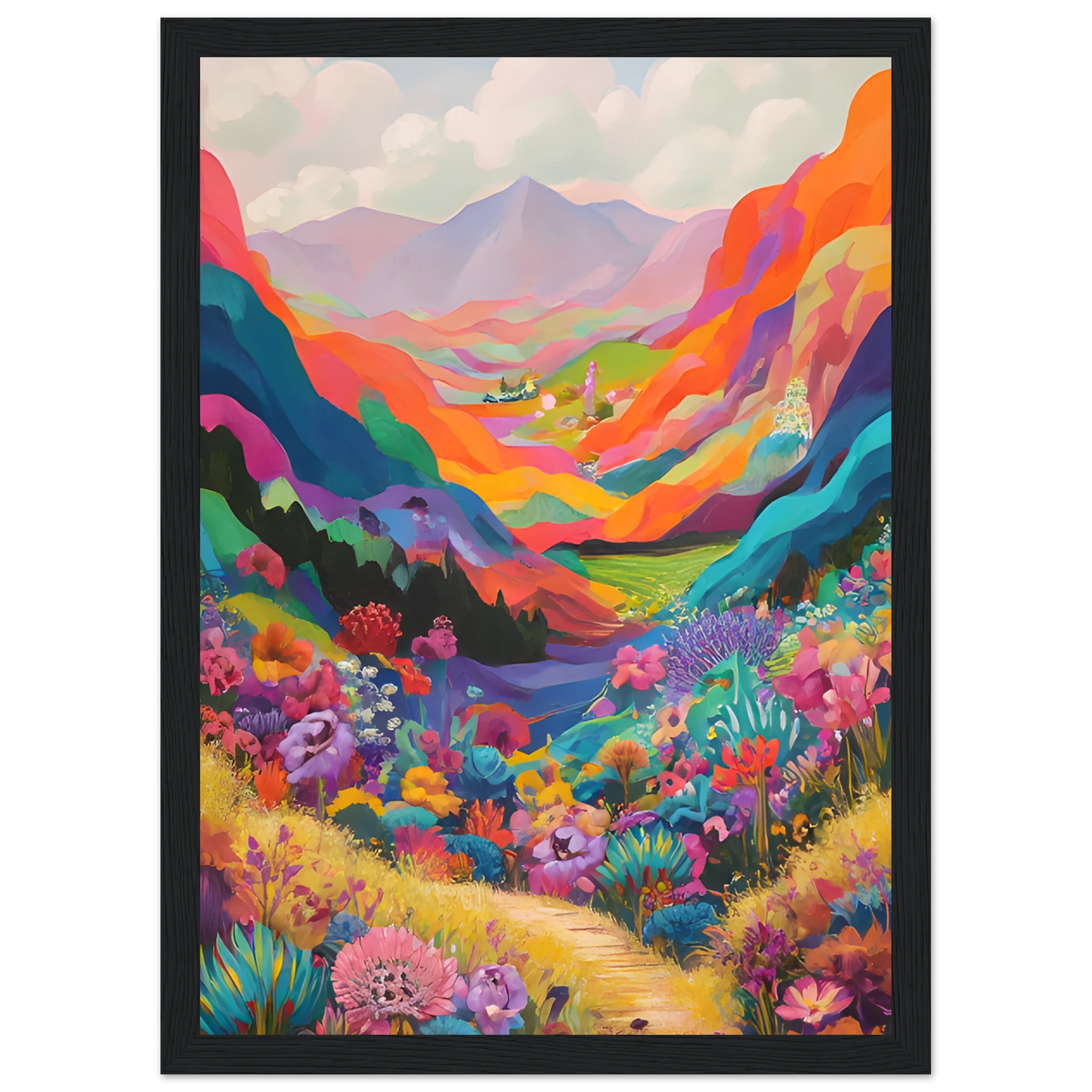 4pm vibrant martini glass art print by anya trut minimalist elegance for modern spaces art print in a White frame size A2 (42 x 59.4  cm) affordable wall art by Art Aunty NZ