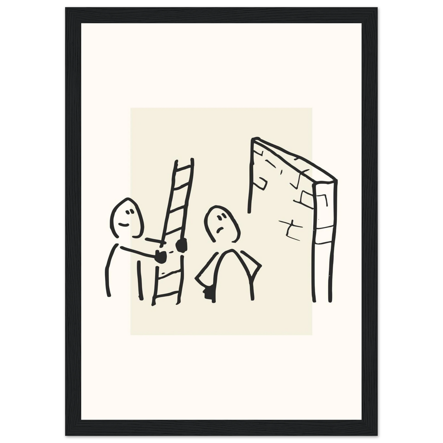 Support art print in a Wood frame size 21x29.7 cm / 8x12" affordable wall art by Art Aunty NZ