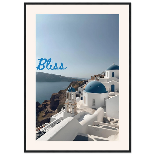 Bliss art print in a Wood frame size 21x29.7 cm / 8x12" affordable wall art by Art Aunty NZ