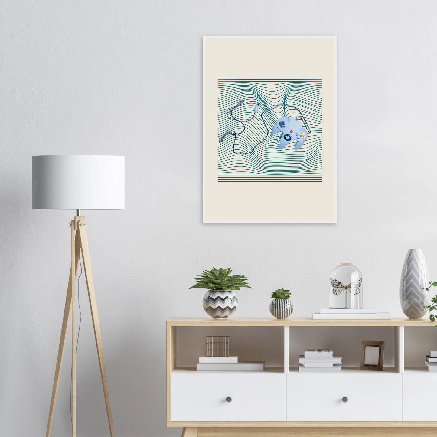 Gameboy art print in a  size  affordable wall art by Art Aunty NZ