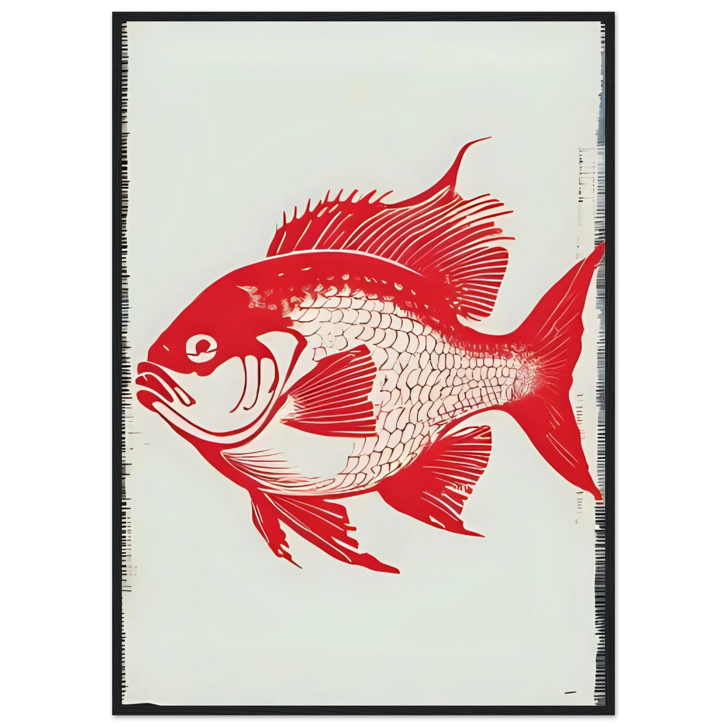 Bait 1 art print in a White frame size A2 (42 x 59.4  cm) affordable wall art by Art Aunty NZ