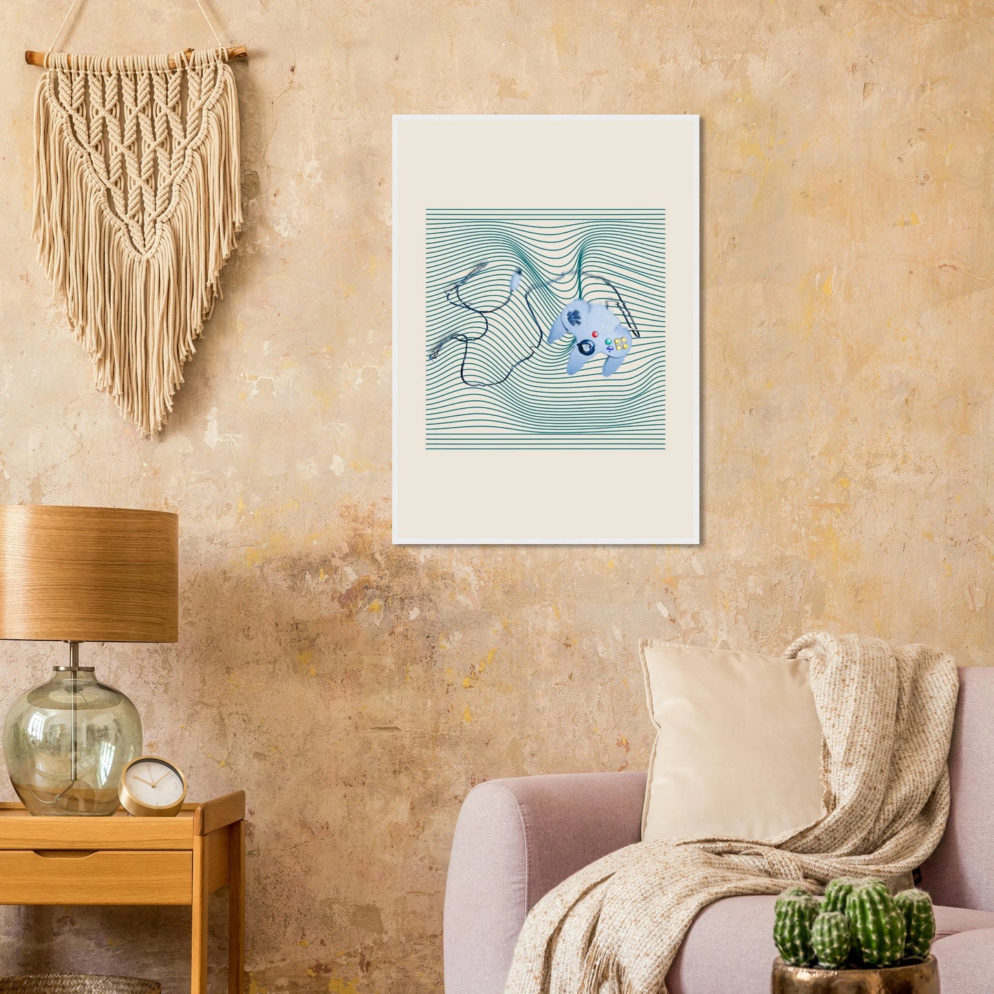 Gameboy art print in a  size  affordable wall art by Art Aunty NZ