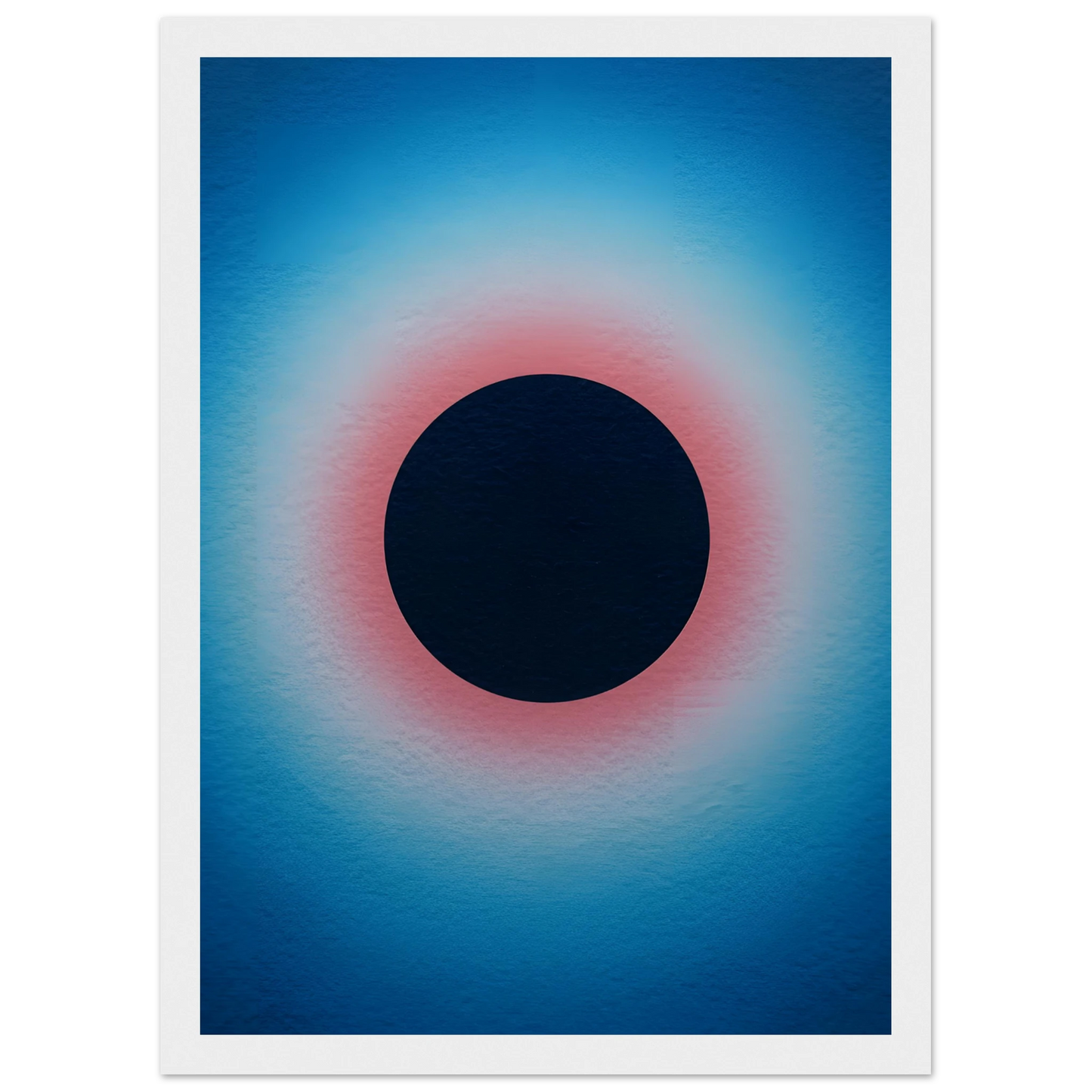 Radiant eclipse framed poster abstract art in three sizes custom frames art print in a Wood frame size A1 (59.4 x 84.1  cm) affordable wall art by Art Aunty NZ