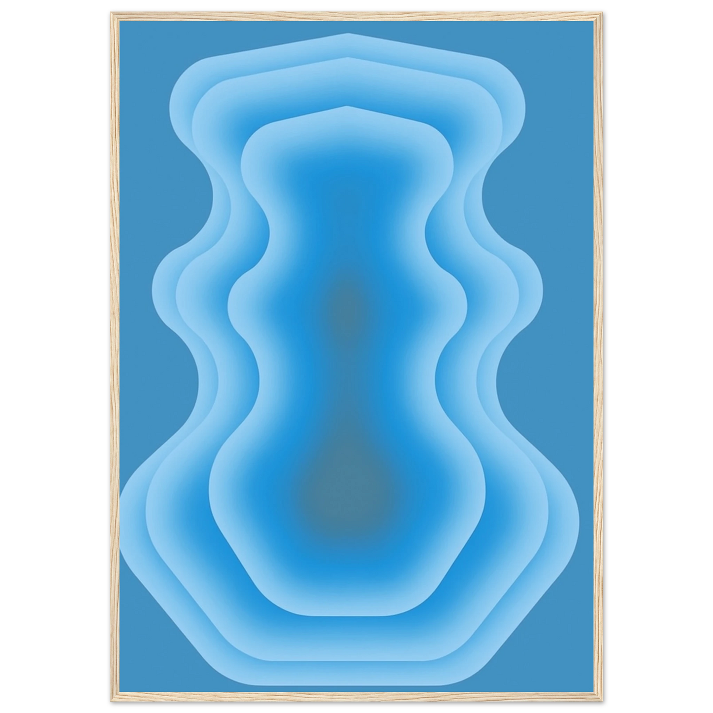 Deeper art print in a White frame size A2 (42 x 59.4  cm) affordable wall art by Art Aunty NZ