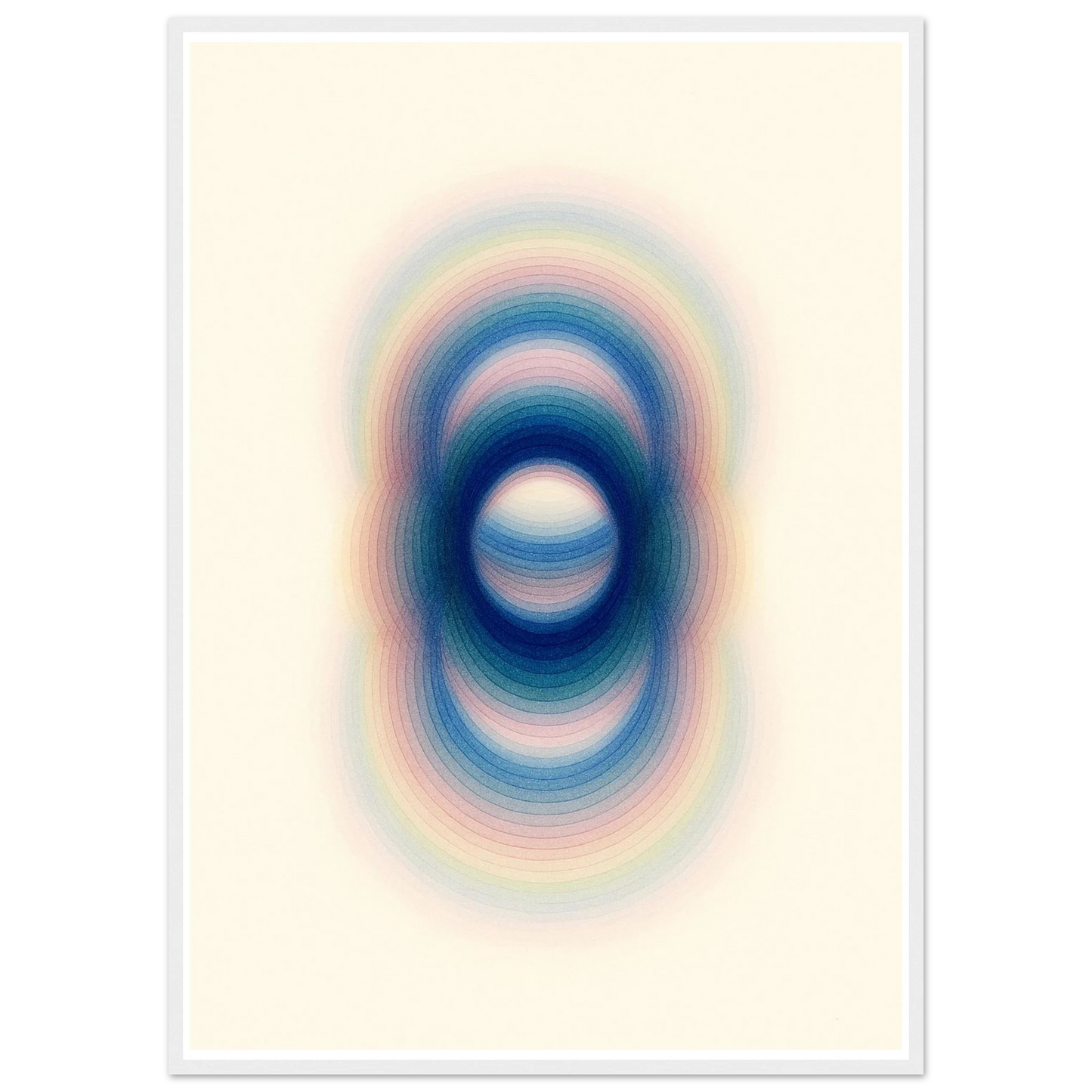 Trance art print in a White frame size 21x29.7 cm / 8x12" affordable wall art by Art Aunty NZ