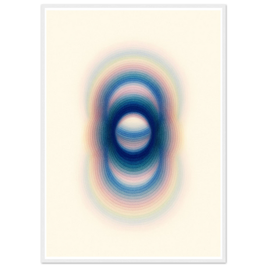 Trance art print in a White frame size 21x29.7 cm / 8x12" affordable wall art by Art Aunty NZ