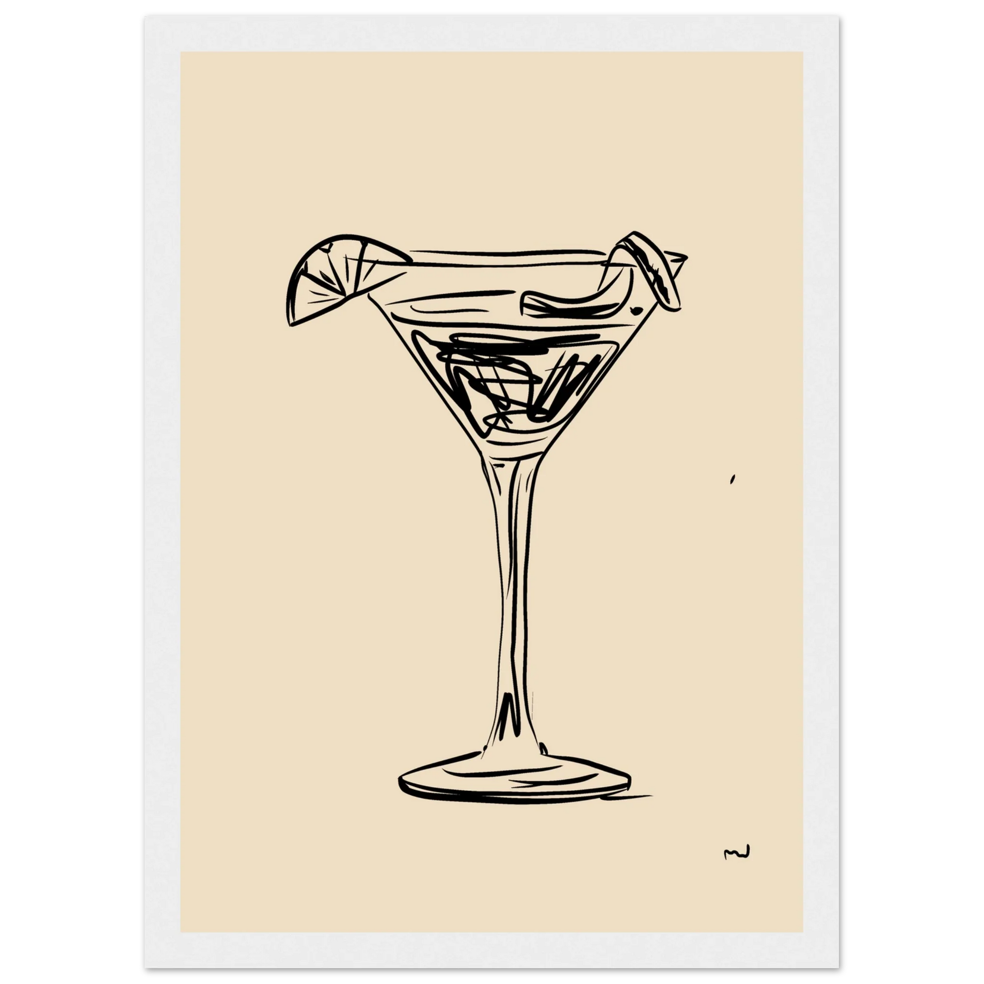 4:00 PM art print in a White frame size A2 (42 x 59.4  cm) affordable wall art by Art Aunty NZ