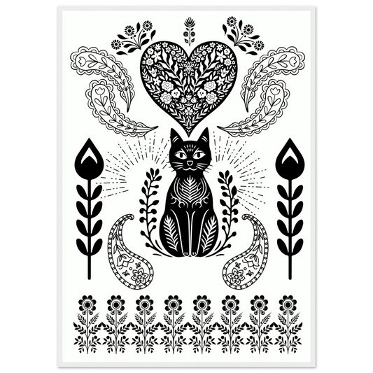 Zen pat art print in a White frame size 21x29.7 cm / 8x12" affordable wall art by Art Aunty NZ