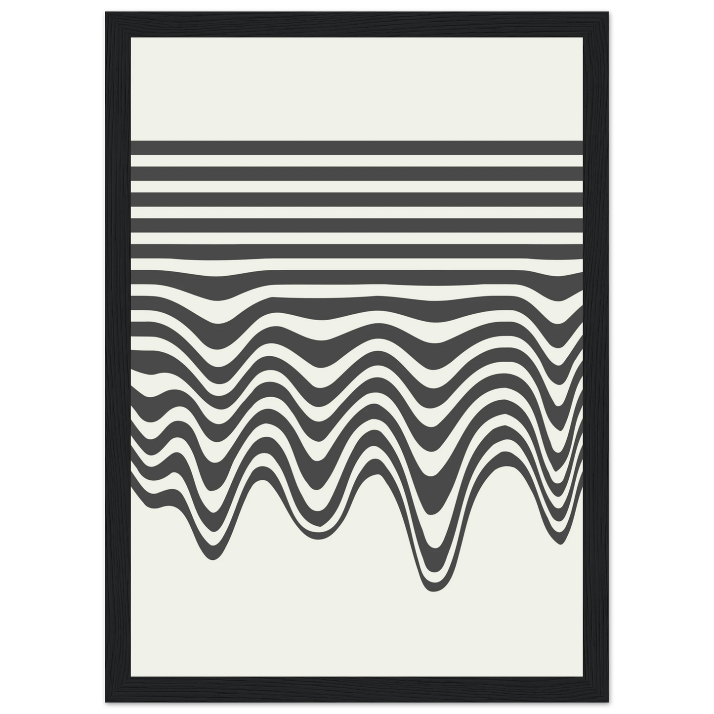 Abstract wave flow art print modern minimalist wall decor by anya trut choose your size frame art print in a White frame size A2 (42 x 59.4  cm) affordable wall art by Art Aunty NZ