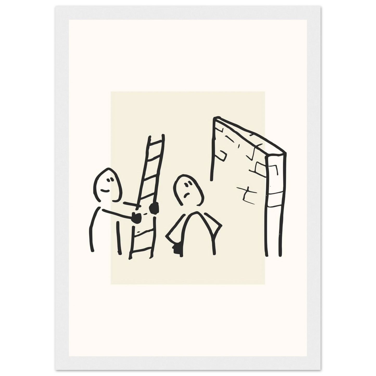 Support art print in a Black frame size A1 (59.4 x 84.1  cm) affordable wall art by Art Aunty NZ