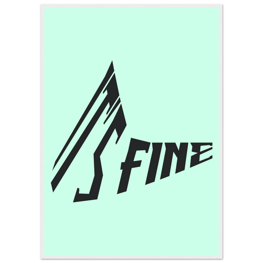 Its fine abstract typographic art print modern green black decor by anya trut multiple sizes frames art print in a White frame size 21x29.7 cm / 8x12" affordable wall art by Art Aunty NZ