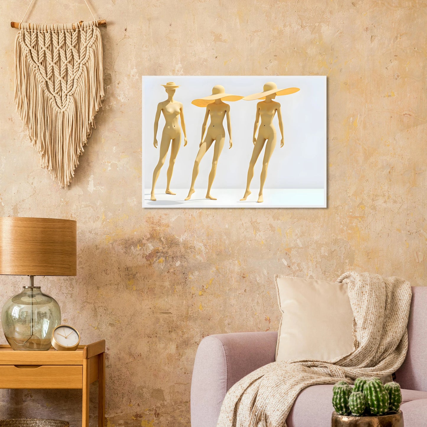 Trio art print in a  size  affordable wall art by Art Aunty NZ