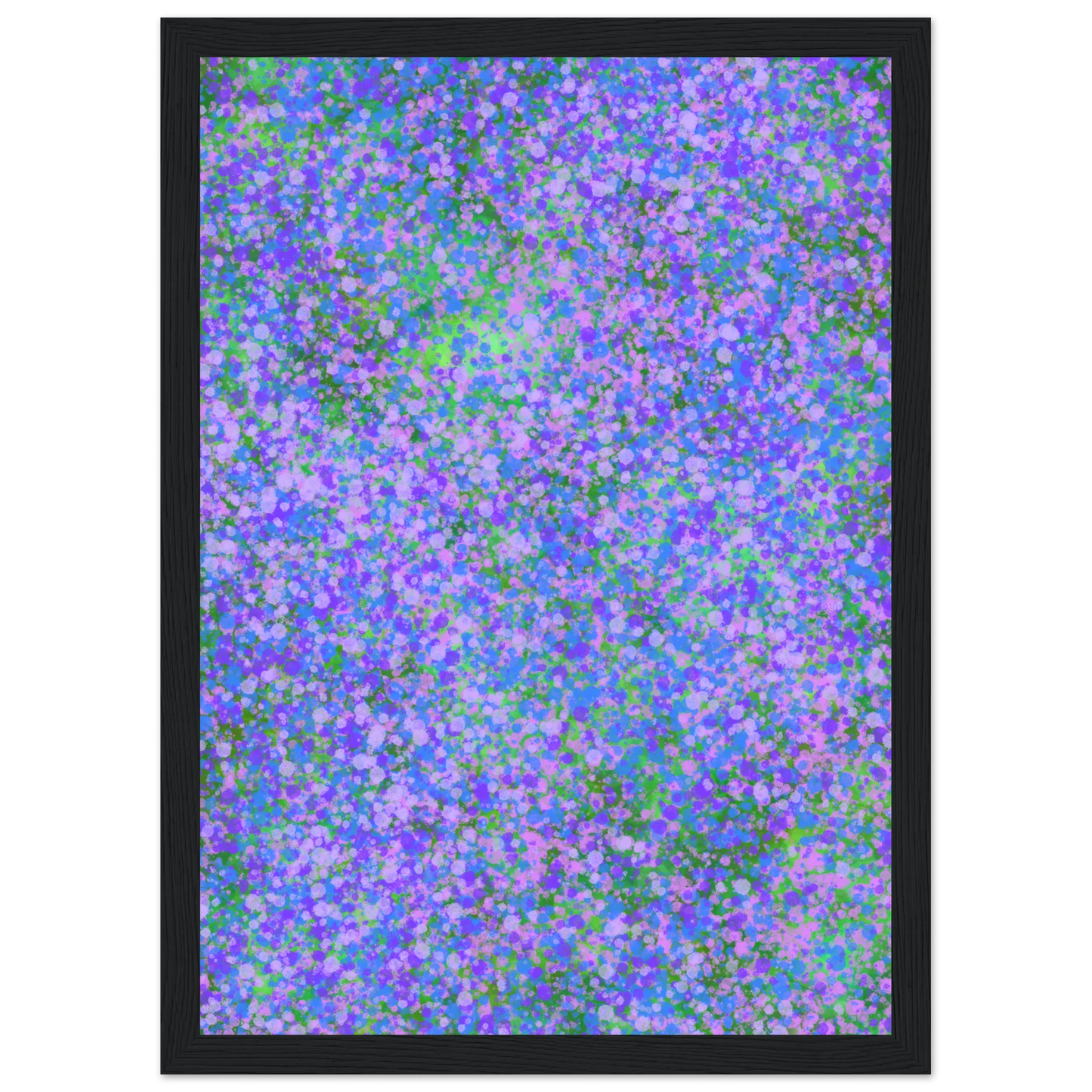 Abstract lavender fields vibrant impressionist art print by anya trut choose your size frame art print in a White frame size A2 (42 x 59.4  cm) affordable wall art by Art Aunty NZ