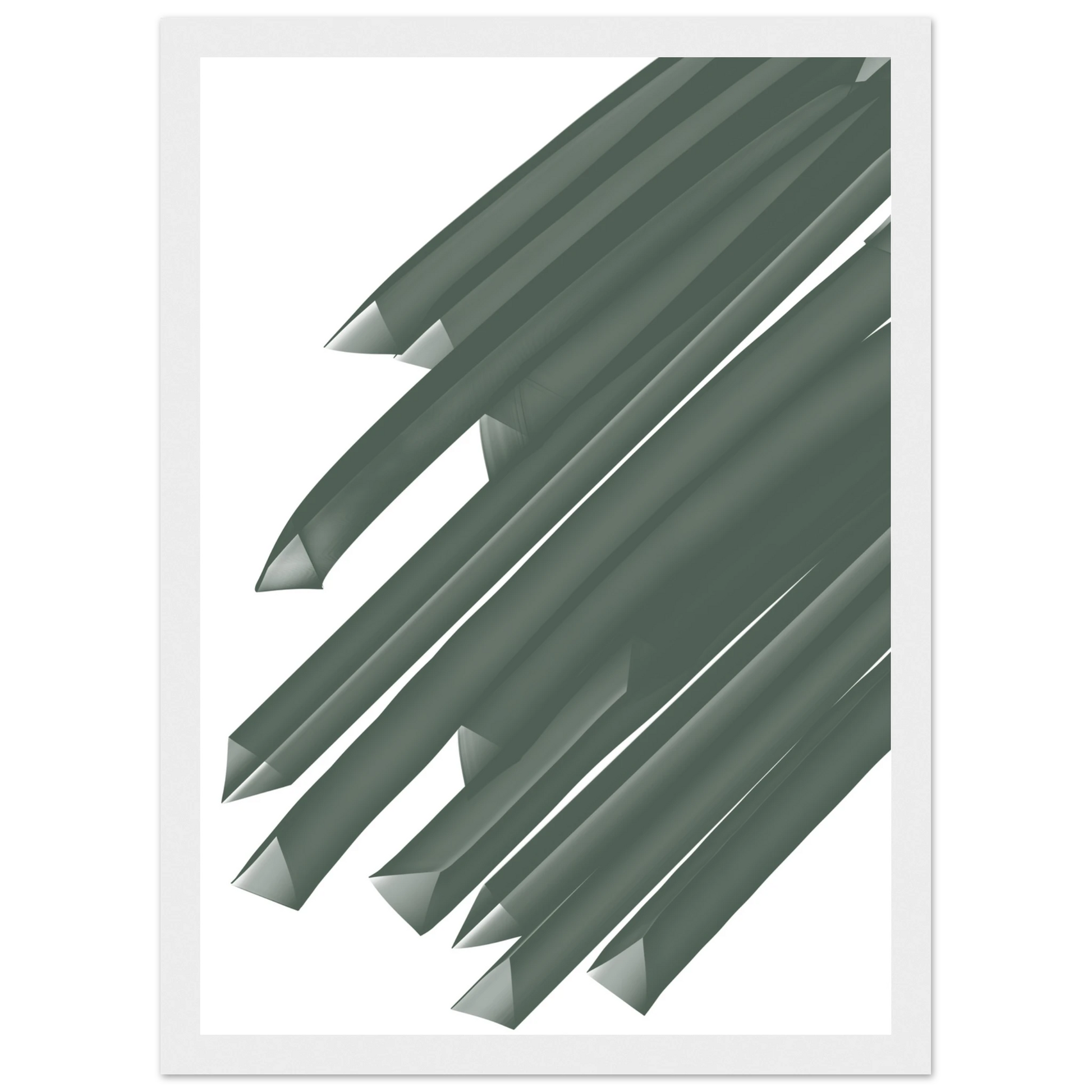 Spare art print in a Wood frame size A2 (42 x 59.4  cm) affordable wall art by Art Aunty NZ