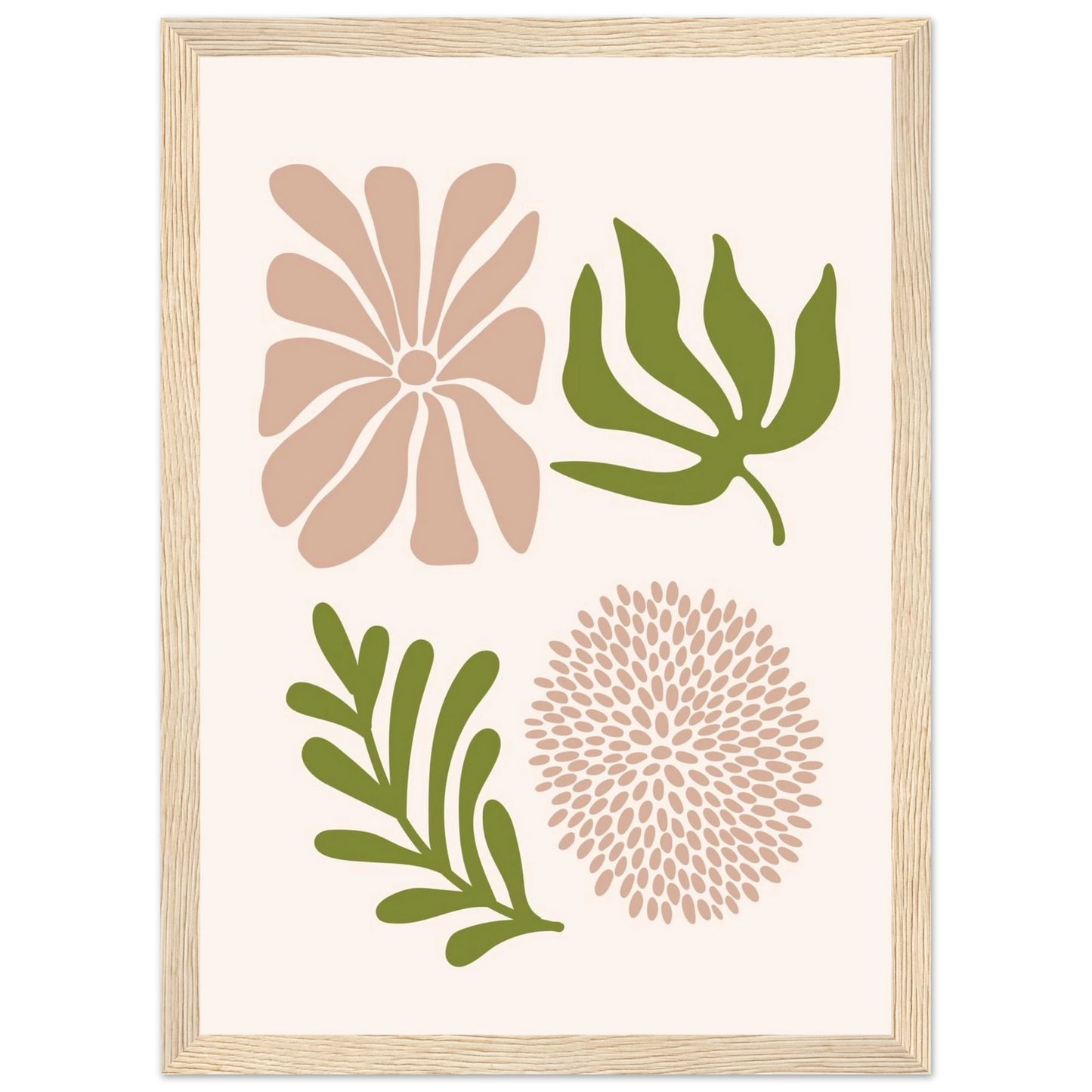 Blooming art print in a Black frame size A2 (42 x 59.4  cm) affordable wall art by Art Aunty NZ