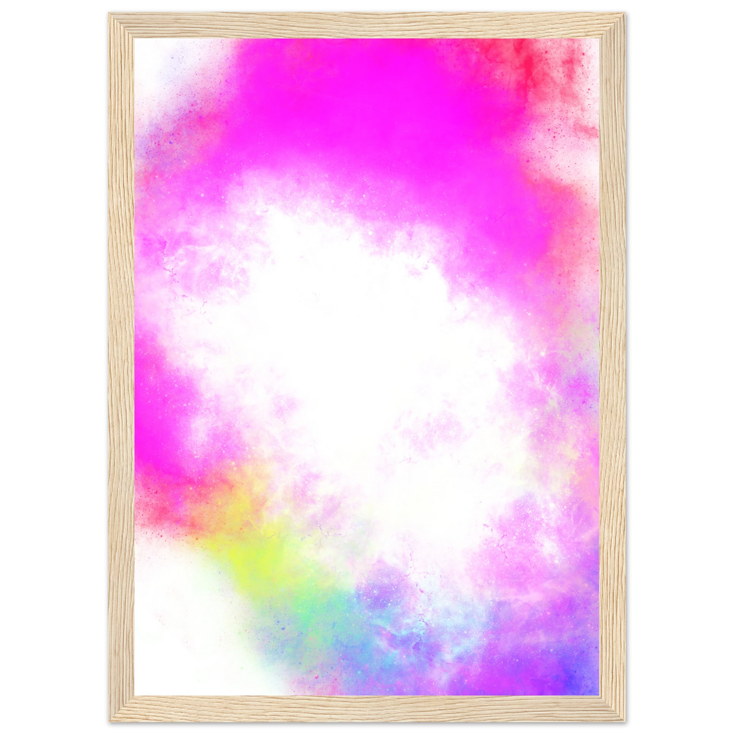 Big bang 1 art print in a Black frame size 21x29.7 cm / 8x12" affordable wall art by Art Aunty NZ