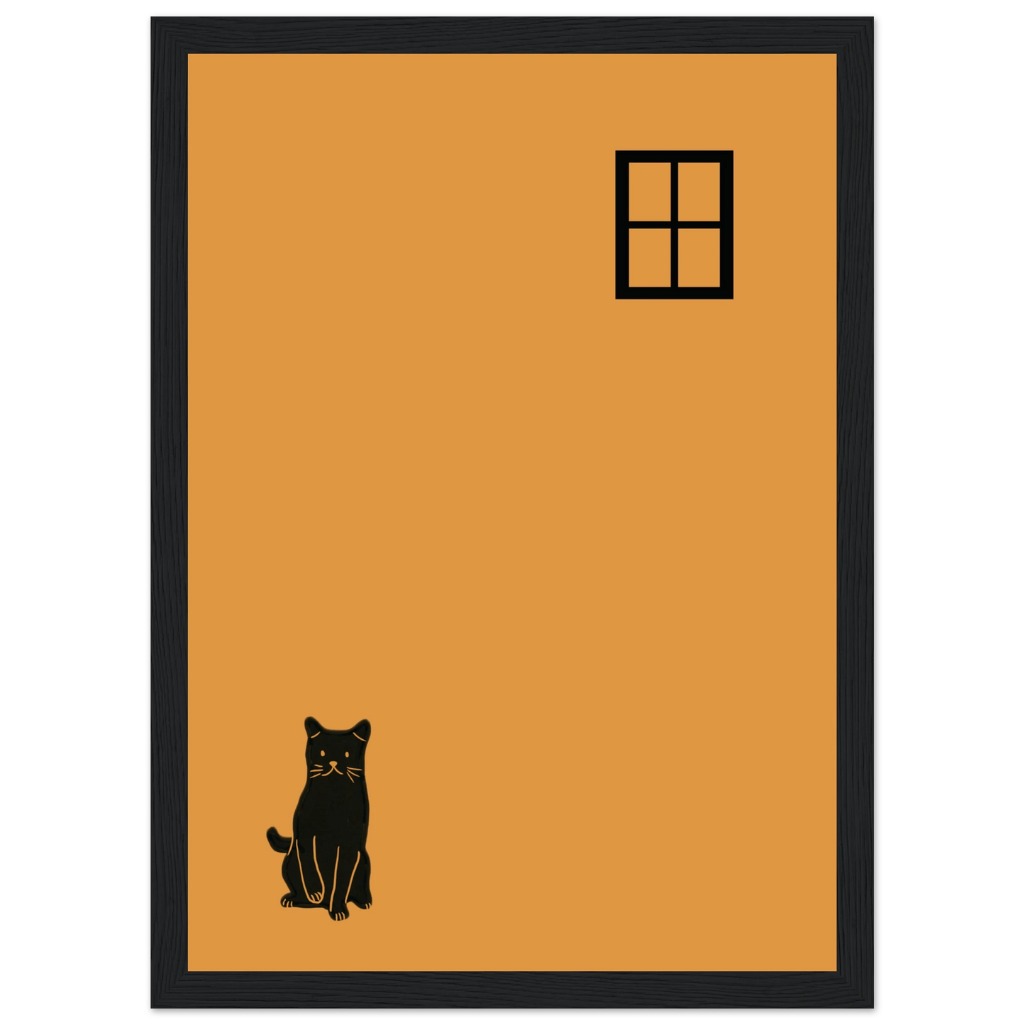 Window dream art print in a Black frame size A1 (59.4 x 84.1  cm) affordable wall art by Art Aunty NZ