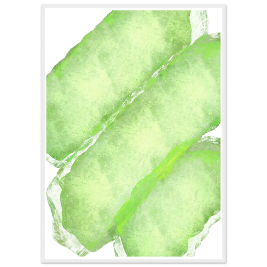 Extasy art print in a White frame size 21x29.7 cm / 8x12" affordable wall art by Art Aunty NZ