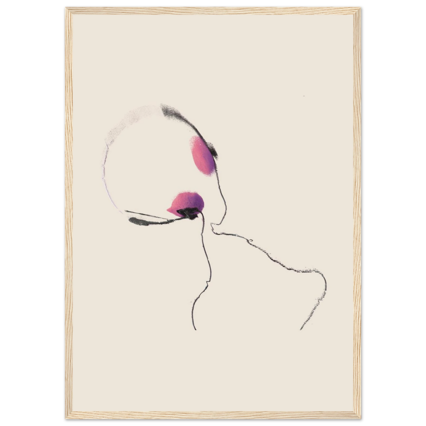 Bliss in the 00s art print in a White frame size A2 (42 x 59.4  cm) affordable wall art by Art Aunty NZ