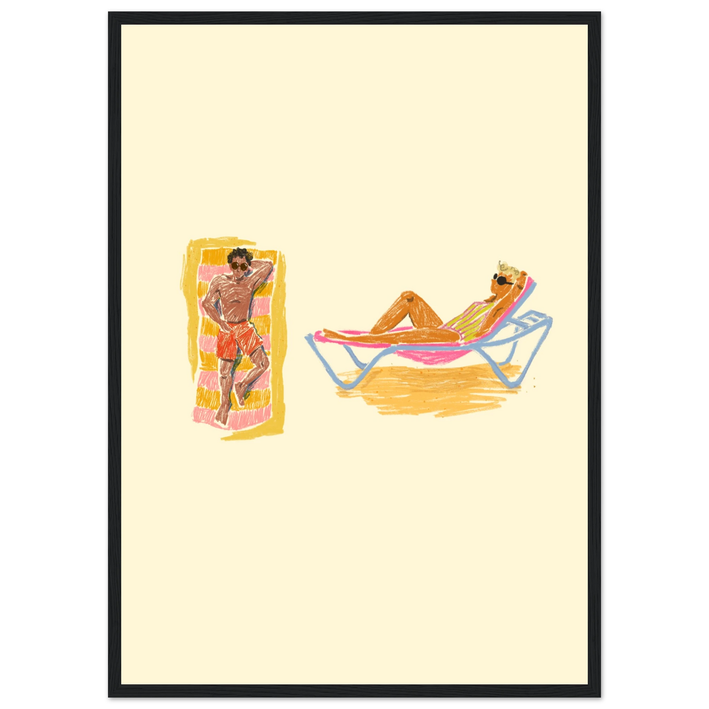 Day for it one art print in a Black frame size A2 (42 x 59.4  cm) affordable wall art by Art Aunty NZ