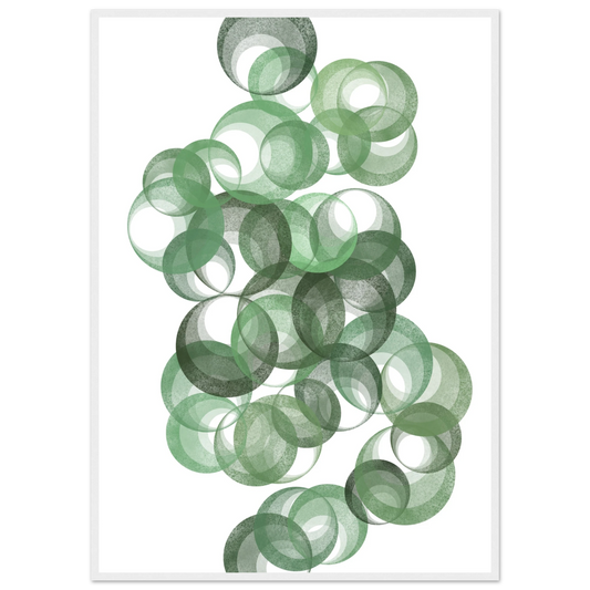 Grass roots art print in a White frame size 21x29.7 cm / 8x12" affordable wall art by Art Aunty NZ