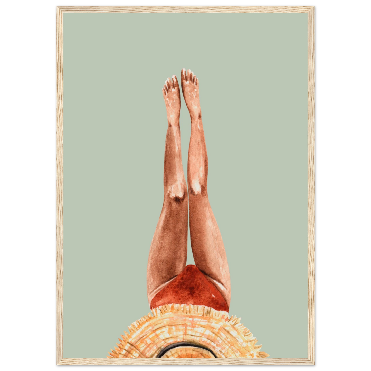 Beach daze 1 art print in a Black frame size A1 (59.4 x 84.1  cm) affordable wall art by Art Aunty NZ