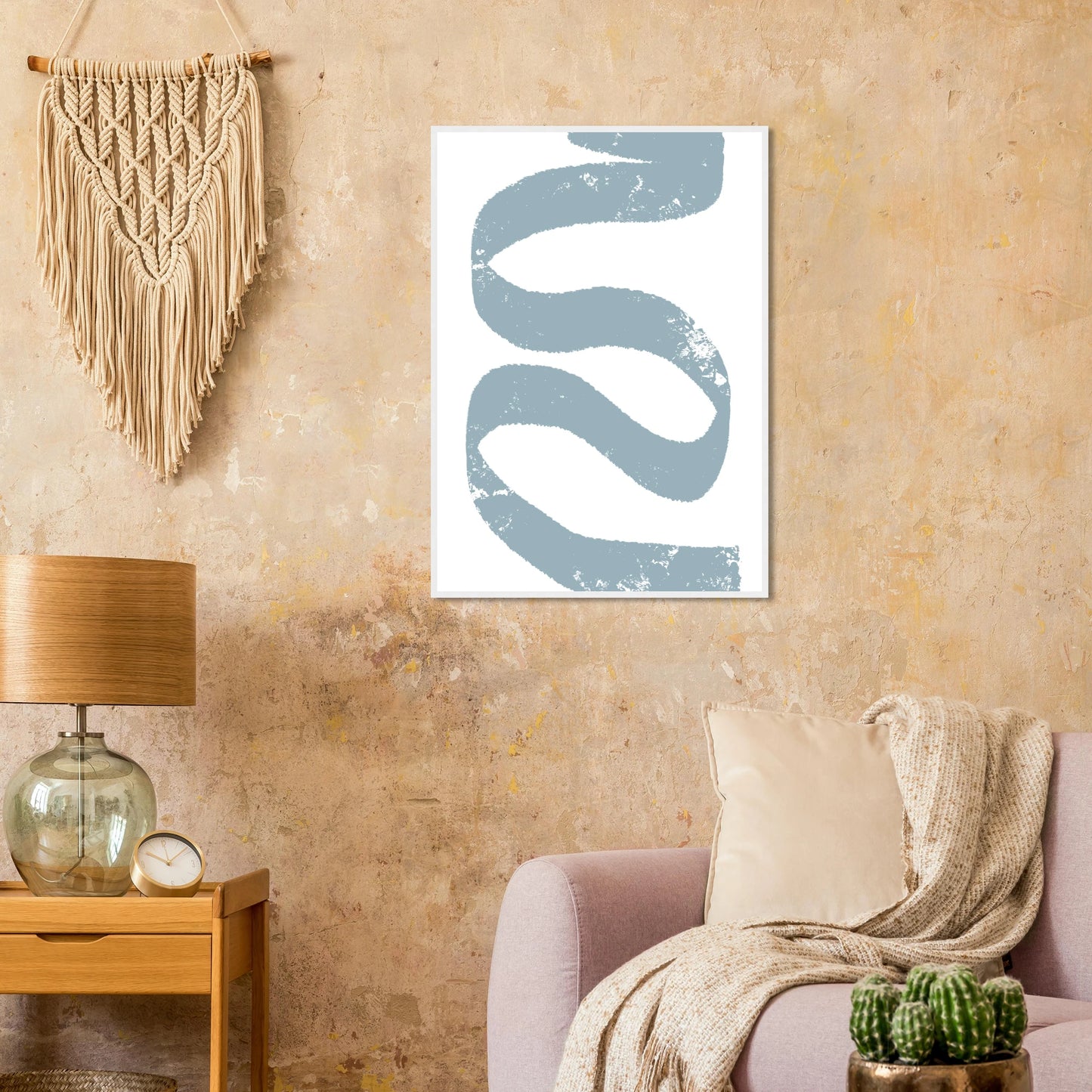 Feeling blue art print in a  size  affordable wall art by Art Aunty NZ