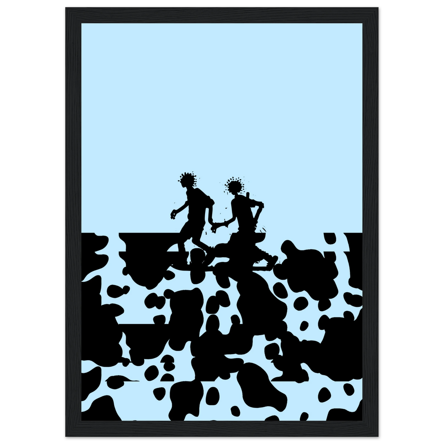 Journey on art print in a Wood frame size 21x29.7 cm / 8x12" affordable wall art by Art Aunty NZ