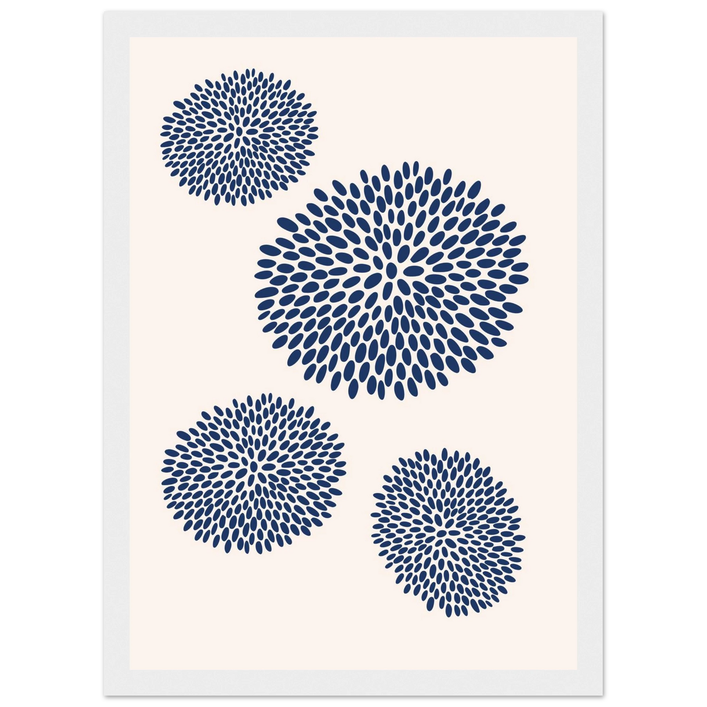 Gardenia art print in a White frame size A1 (59.4 x 84.1  cm) affordable wall art by Art Aunty NZ