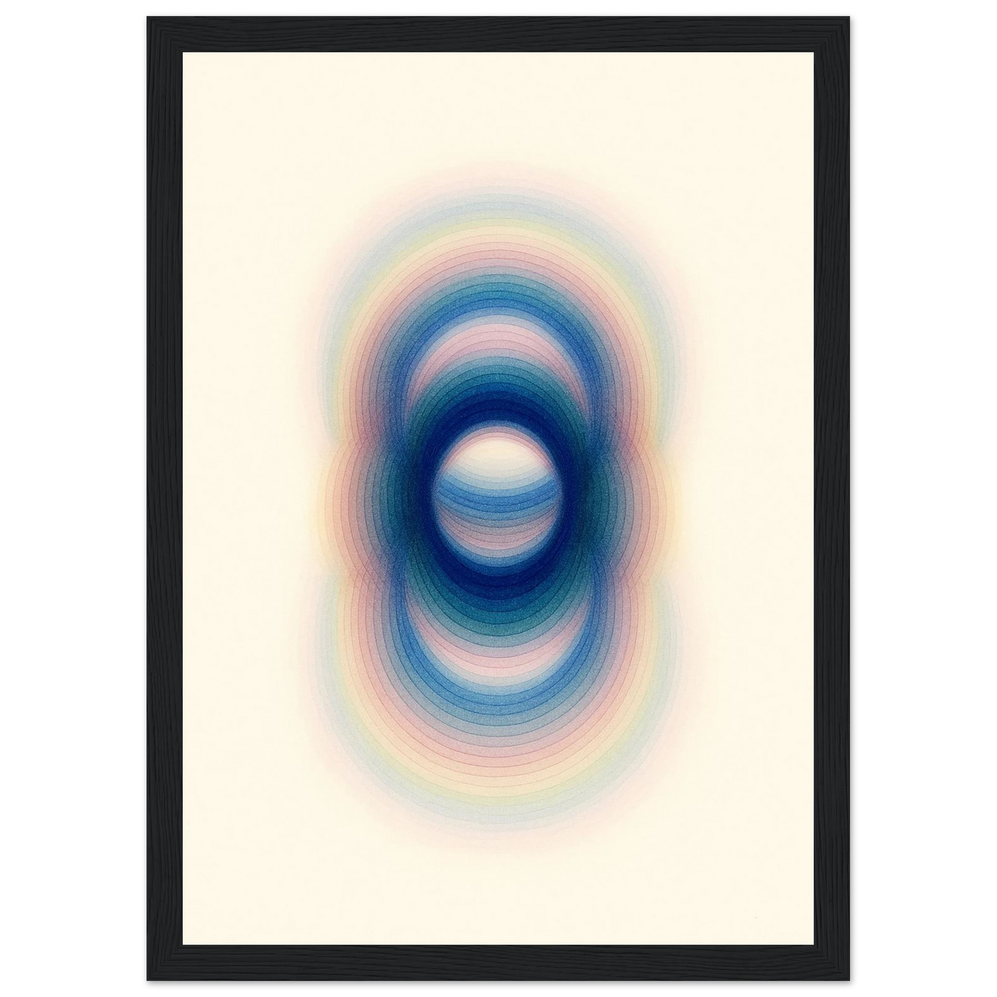 Trance art print in a Wood frame size 21x29.7 cm / 8x12" affordable wall art by Art Aunty NZ