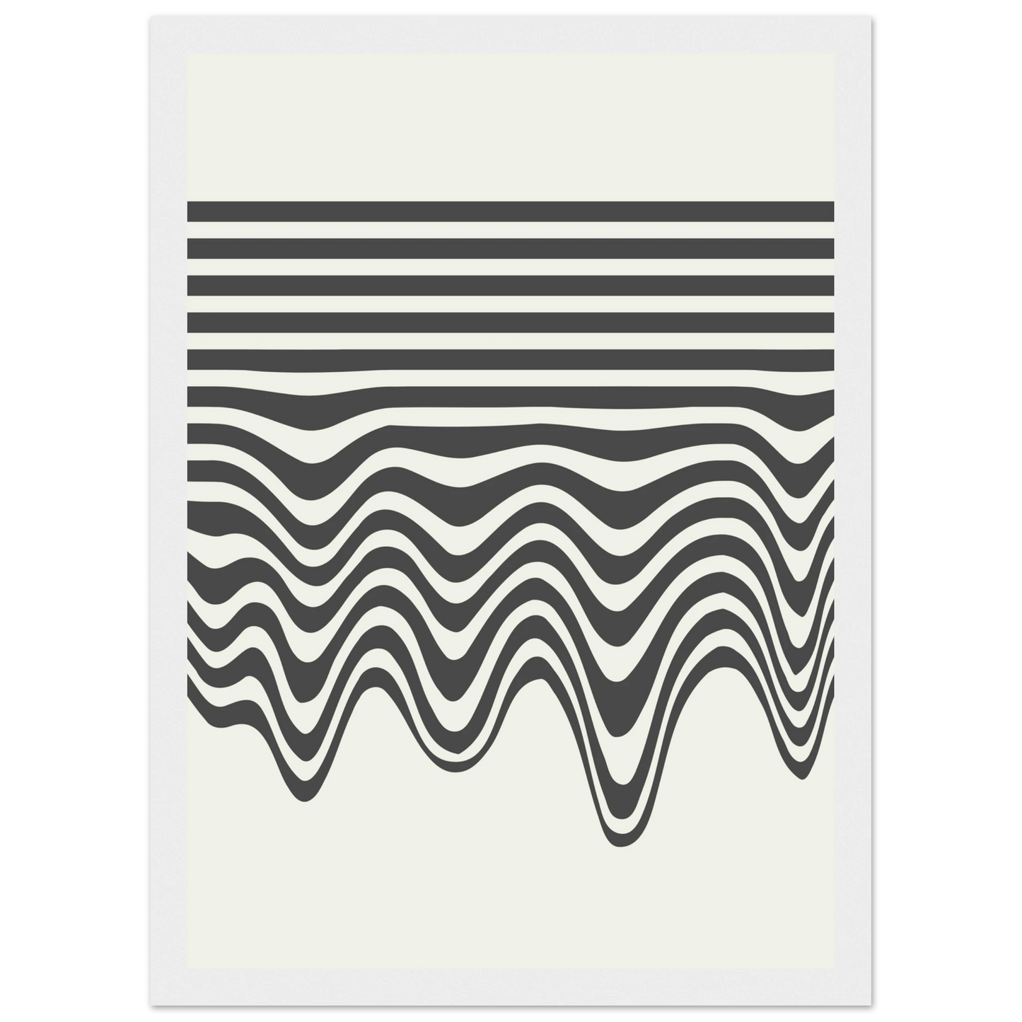 Abstract wave flow art print modern minimalist wall decor by anya trut choose your size frame art print in a Wood frame size A1 (59.4 x 84.1  cm) affordable wall art by Art Aunty NZ