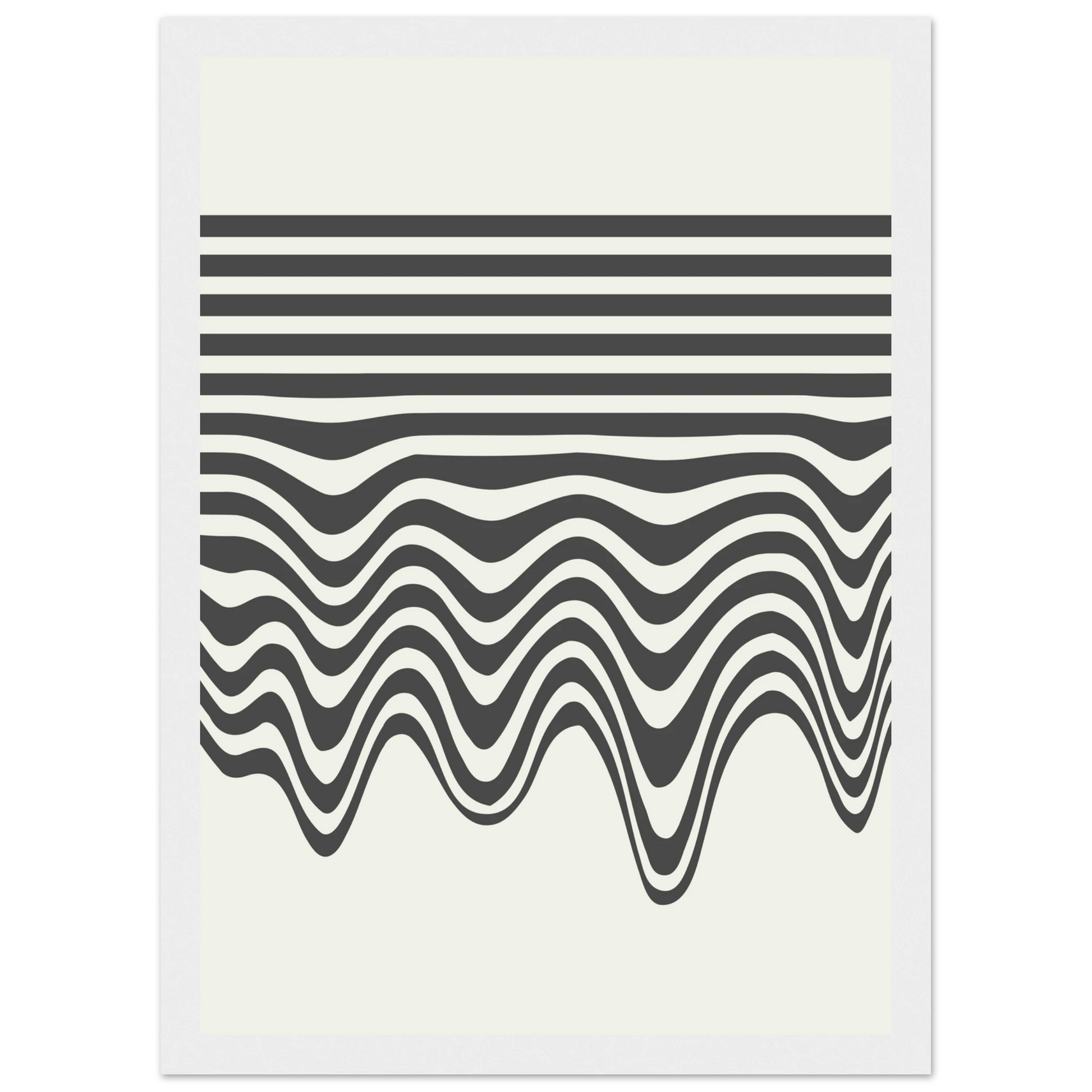 Abstract wave flow art print modern minimalist wall decor by anya trut choose your size frame art print in a Wood frame size A1 (59.4 x 84.1  cm) affordable wall art by Art Aunty NZ