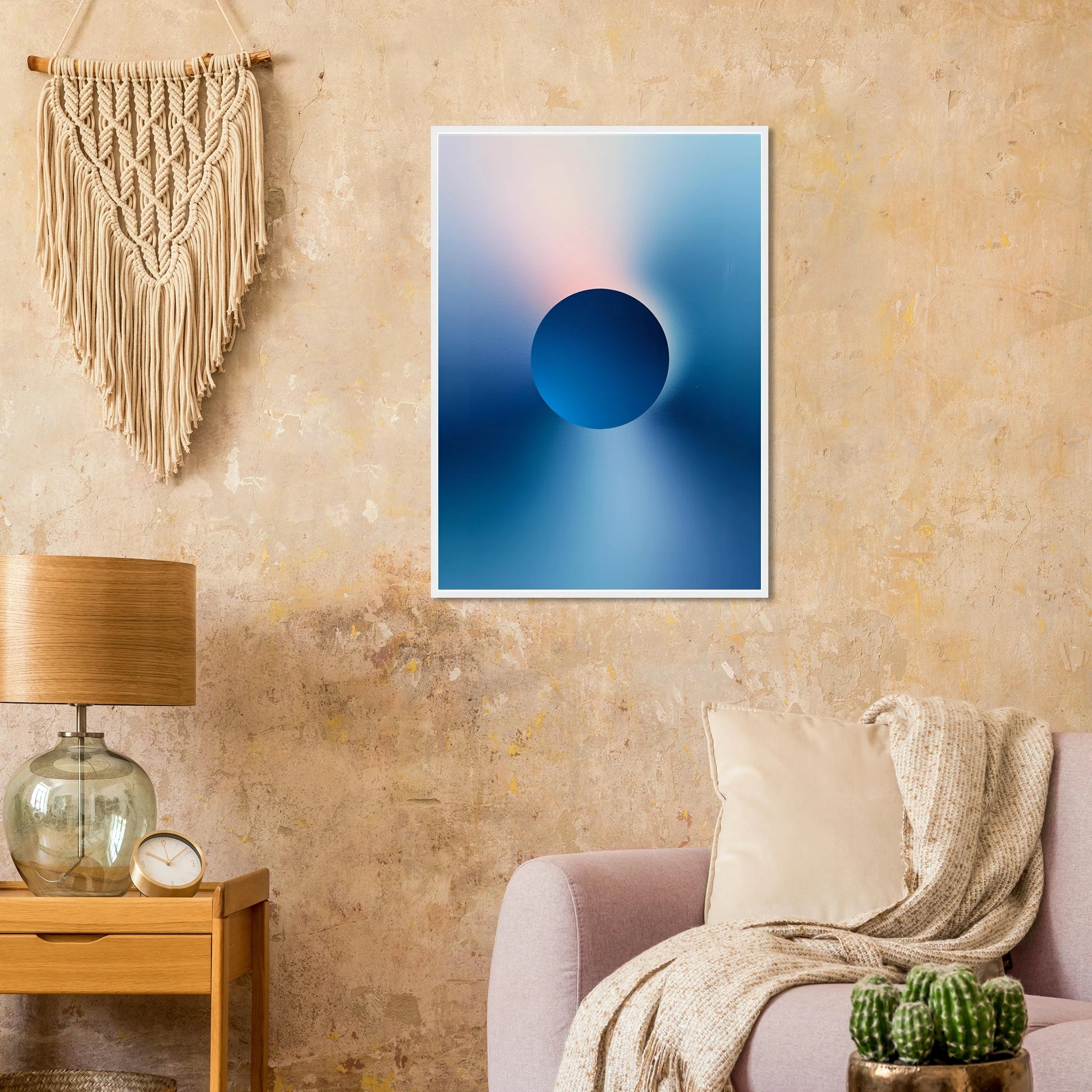 Deep moon art print in a  size  affordable wall art by Art Aunty NZ