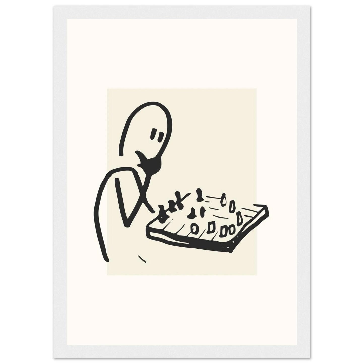 Strategy art print in a Black frame size A2 (42 x 59.4  cm) affordable wall art by Art Aunty NZ