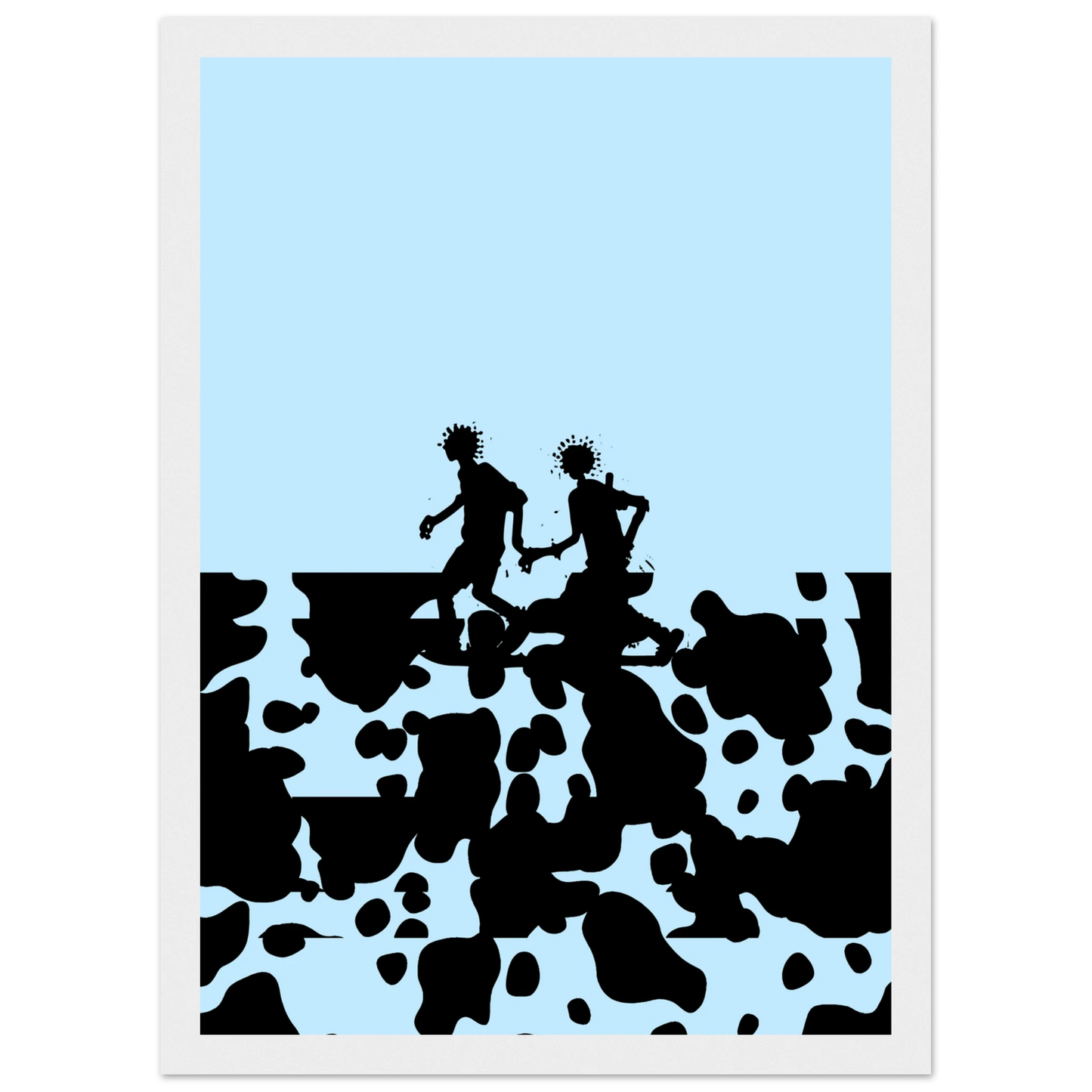 Journey on art print in a White frame size A2 (42 x 59.4  cm) affordable wall art by Art Aunty NZ