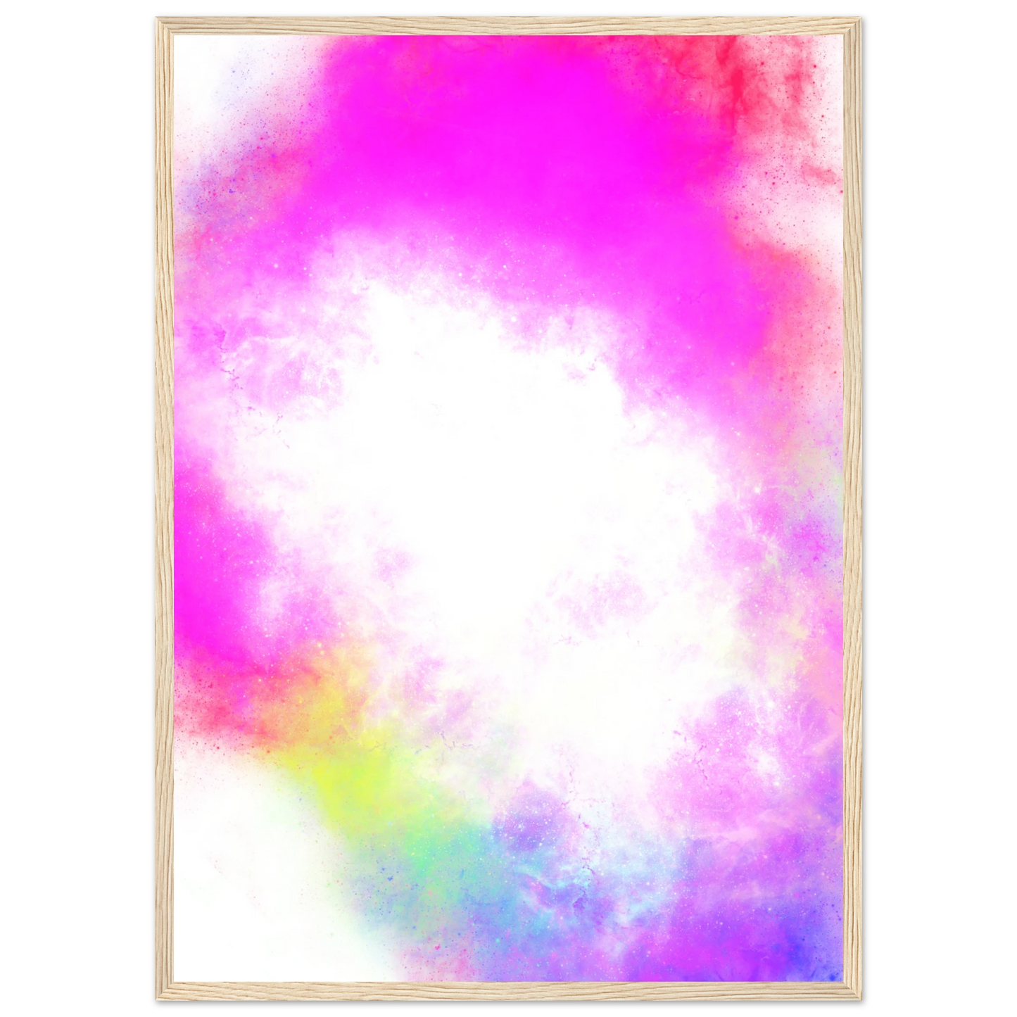 Big bang 1 art print in a Black frame size A2 (42 x 59.4  cm) affordable wall art by Art Aunty NZ