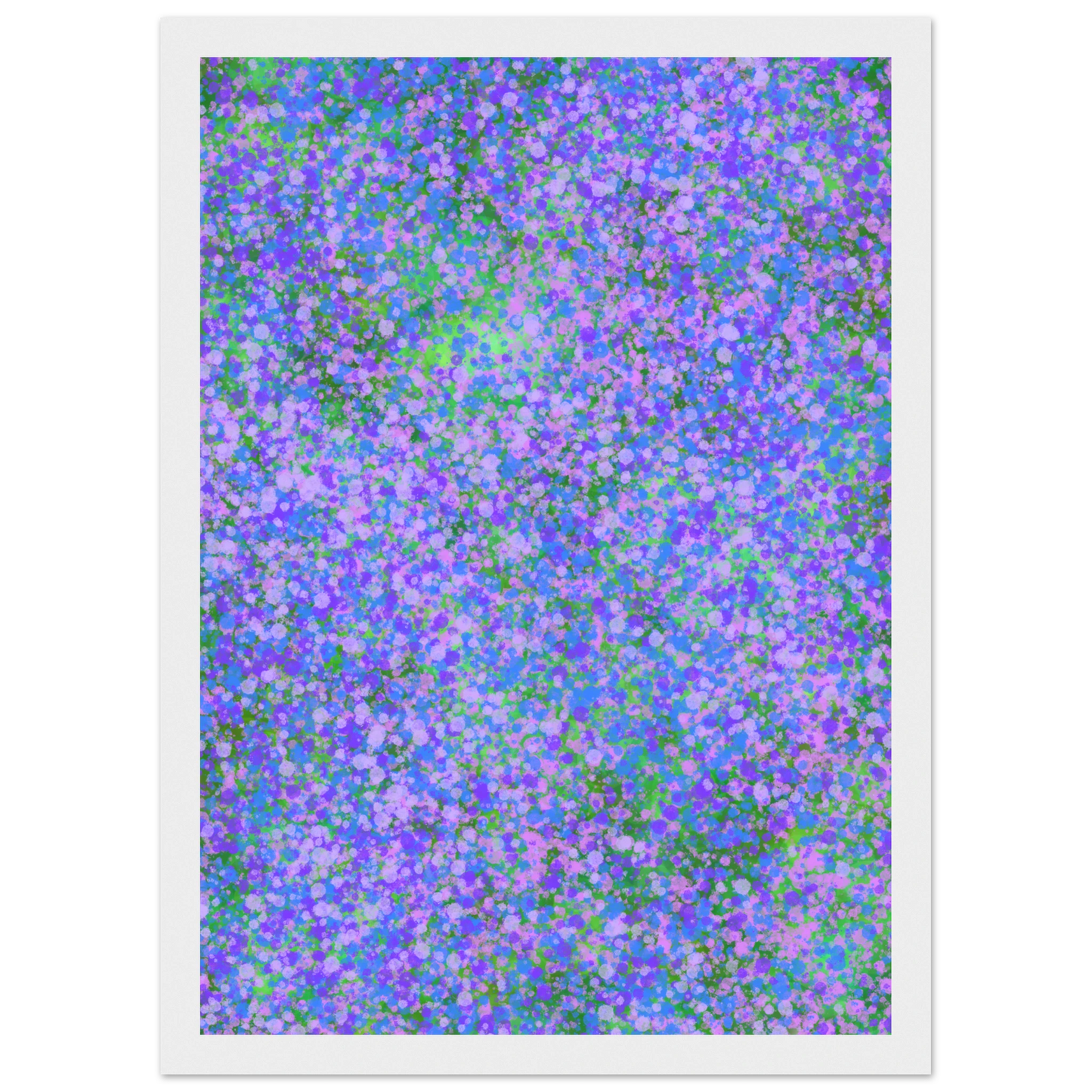 Abstract lavender fields vibrant impressionist art print by anya trut choose your size frame art print in a Wood frame size A1 (59.4 x 84.1  cm) affordable wall art by Art Aunty NZ
