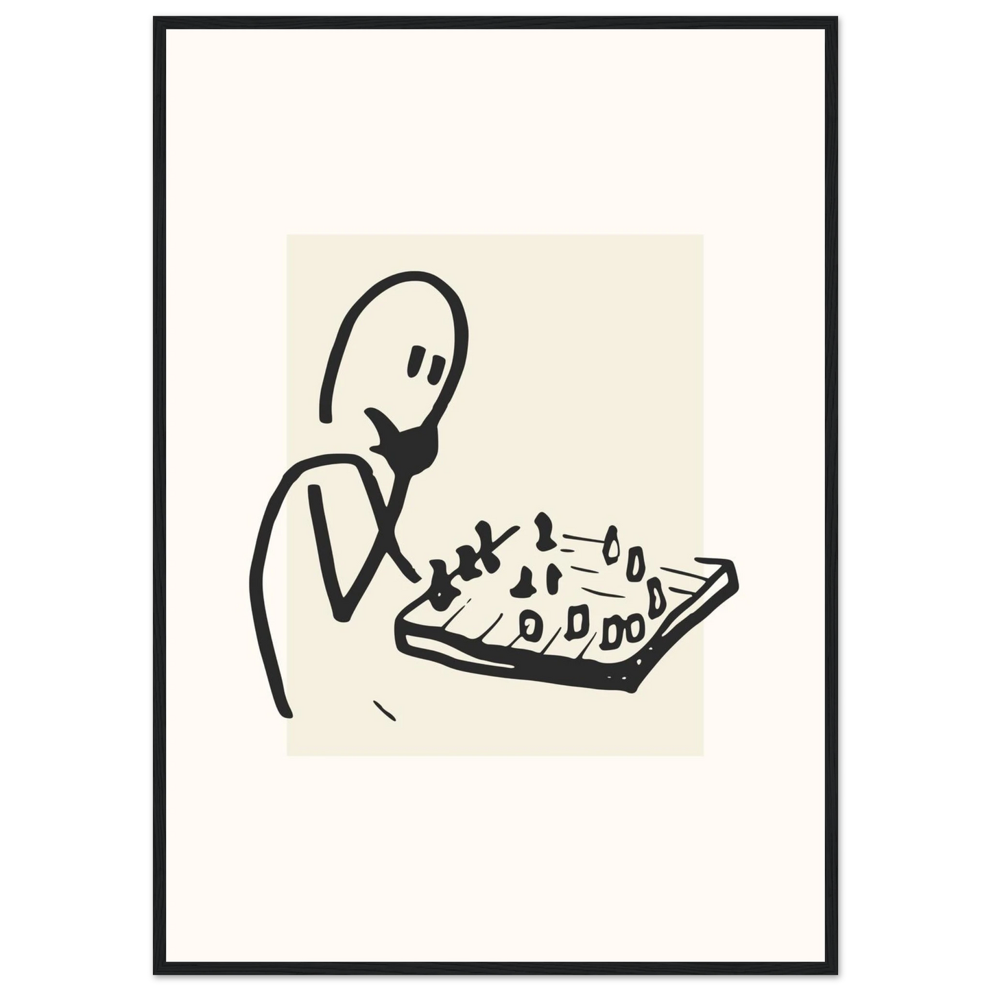 Strategy art print in a Wood frame size A1 (59.4 x 84.1  cm) affordable wall art by Art Aunty NZ