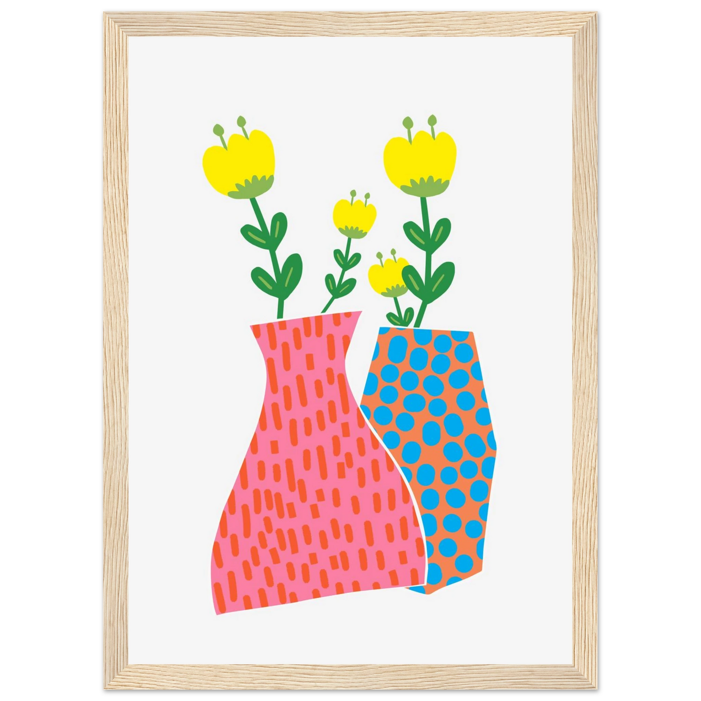 Maria art print in a Wood frame size A1 (59.4 x 84.1  cm) affordable wall art by Art Aunty NZ