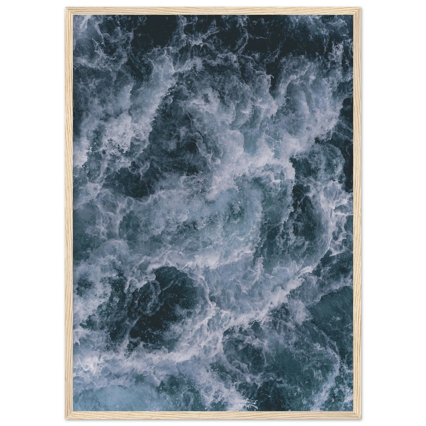 Churn art print in a White frame size A2 (42 x 59.4  cm) affordable wall art by Art Aunty NZ