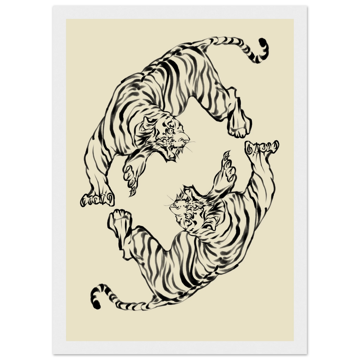 Twice as nice art print in a Wood frame size A2 (42 x 59.4  cm) affordable wall art by Art Aunty NZ