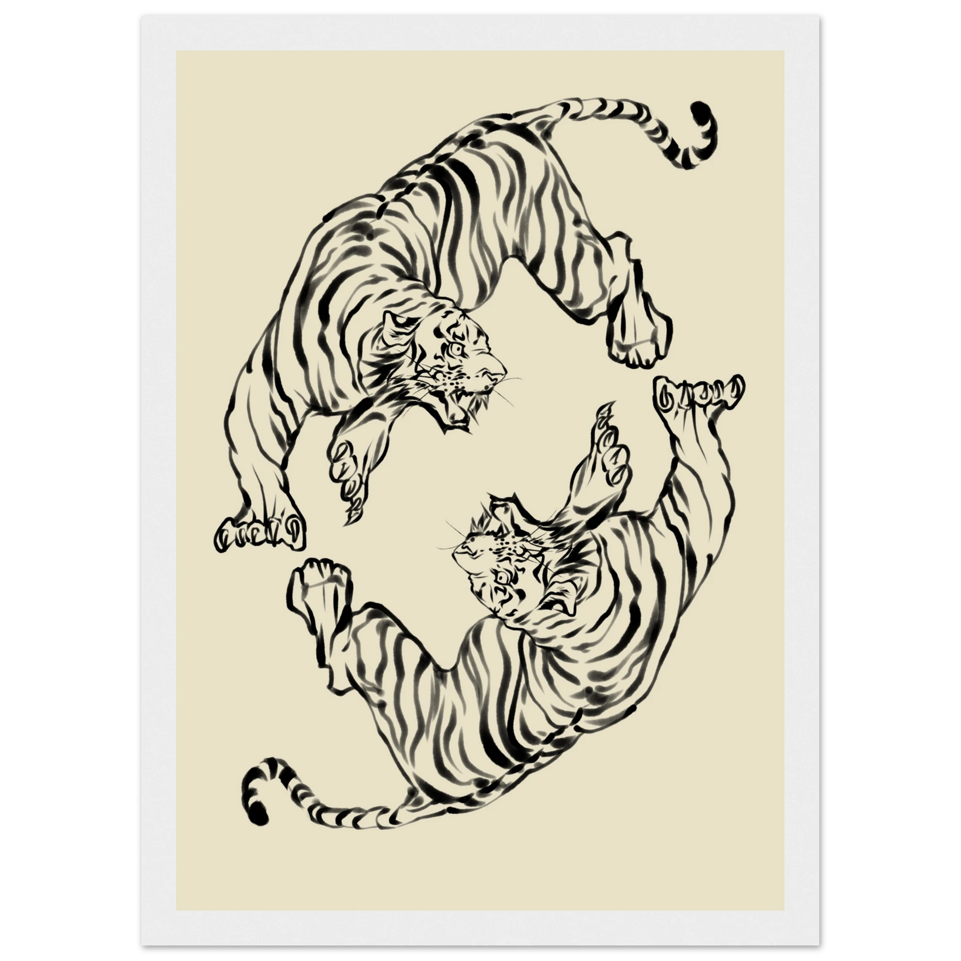 Twice as nice art print in a Wood frame size A2 (42 x 59.4  cm) affordable wall art by Art Aunty NZ